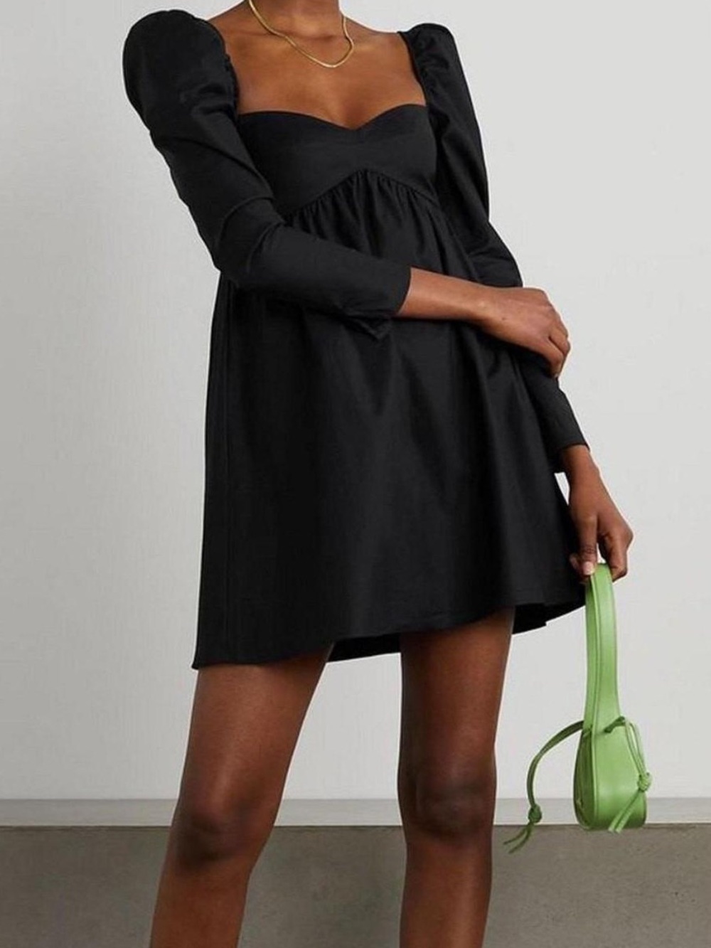 Reformation Little Black Dress Sweetheart Neckline Organic Cotton
